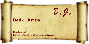 Deák Jutta névjegykártya