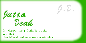 jutta deak business card